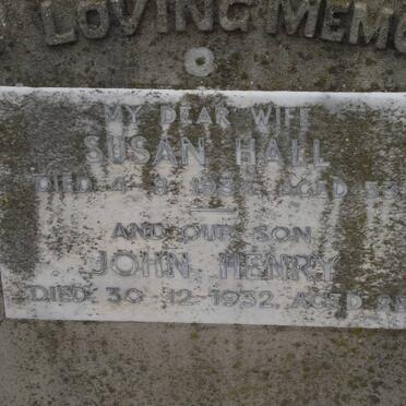 HALL Susan -1934 :: HALL John Henry -1932