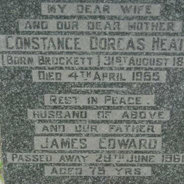 HEATH James Edward -1961 &amp; Constance Dorcas BROCKETT 1891-1955
