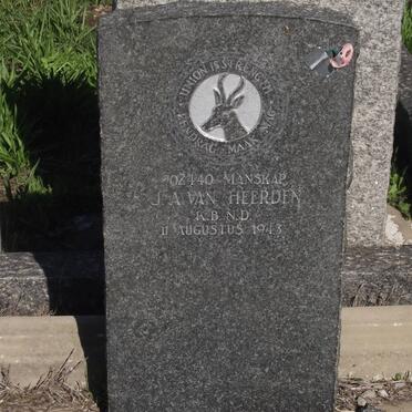 HEERDEN J.A., van -1943