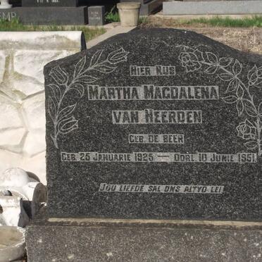 HEERDEN Martha Magdalena, van nee DE BEER 1925-1951