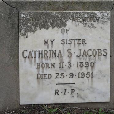JACOBS Cathrina S. 1890-1951