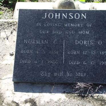 JOHNSON Norman C. 1891-1966 &amp; Doris O. 1895-1983