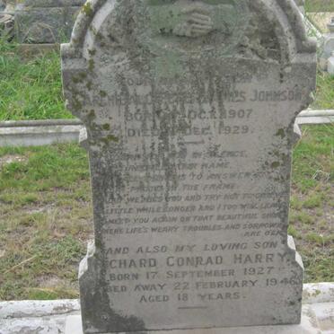 JOHNSON Archibald Peter James 1907-1929 :: JOHNSON Richard Conrad Harry 1927-1946