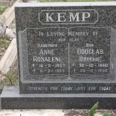 KEMP Anne Rosalene 1957-1959 :: KEMP Douglas 1960-1996