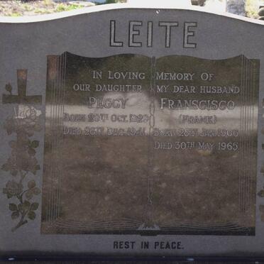 LEITE Franscisco 1906-1965 :: LEITE Peggy 1929-1941