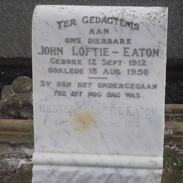 LOFTIE-EATON John 1912-1950 &amp; Hester C. 1916-2009