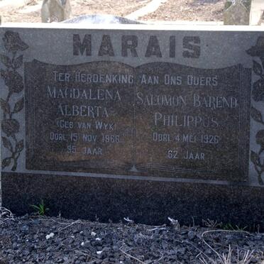 MARAIS Magdalena Alberta VAN WYK -1966 &amp; Salomon Barend Philippus -1926