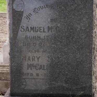 Mc CALL-PEAT Samuel 1866-1933 &amp; Mary Smart -1943