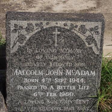 Mc ADAM Malcolm John 1944-1960