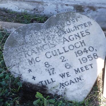 Mc CULLOCH Francis Agnes 1940-1958
