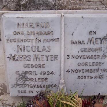 MEYER Nicolas Alers 1924-1964 :; MEYER 1952-1952