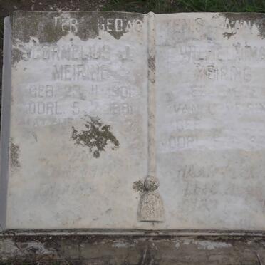 MEIRING Cornelius J. 1901-1981 &amp; Wilhelmina 1903-1937
