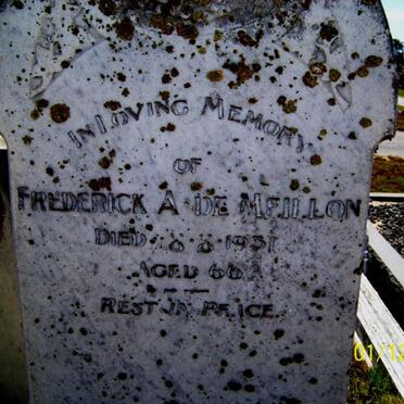 MEILLON Frederick A., de -1931