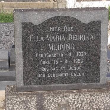 MEIRING Ella Maria Dedrika nee SWART 1927-1958