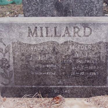 MILLARD J.J.F. 1884-1952 &amp; A.J. DU PREEZ 1893-1969