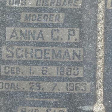 MULLER Ockert M. 1888-1959 &amp; Anna C.P. SCHOEMAN 1883-1965 