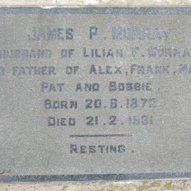 MURRAY James P. 1878-1931