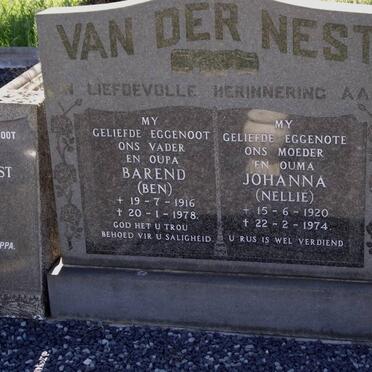 NEST Barend, van der 1916-1978 &amp; Johanna 1920-1974