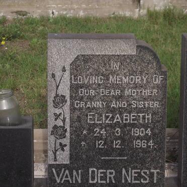 NEST Elizabeth, van der 1904-1964
