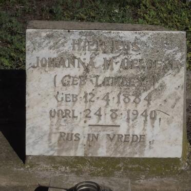 OELOFSE Johanna M. nee LEMLEY 1884-1940