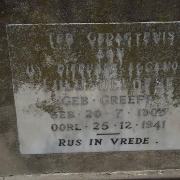 OELOFSE Lulu nee GREEFF 1908-1941