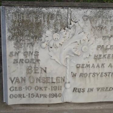 ONSELEN Ben, van 1911-1940