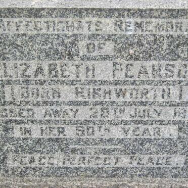 PEARSON Elizabeth nee RICHWORTH -1958