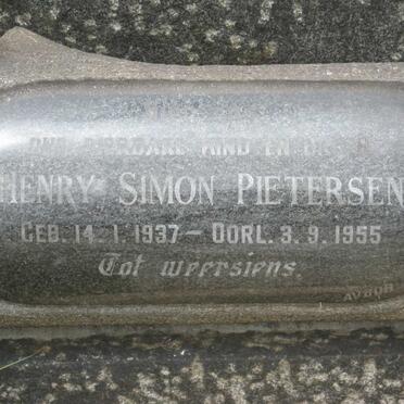 PIETERSEN Henry Simon 1937-1955 :: PIETERSEN Maria M. 1900-1963 