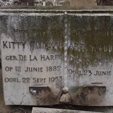 PIENAAR Kitty nee DE LA HARPE 1882-1953 :: SLABBERT Abel 1872-1932
