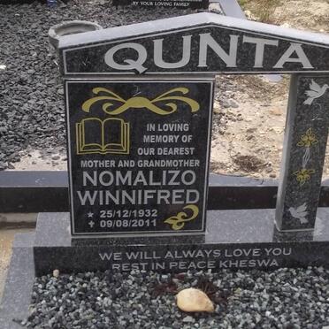 QUNTA Nomalizo Winnifred 1932-2011