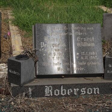 ROBERSON Ernest William 1903-1957 &amp; Helena Petronella PRINSLOO 1910-1976