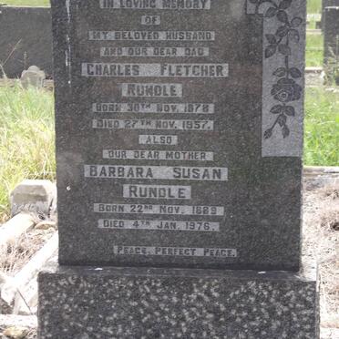 RUNDLE Charles Fletcher 1878-1957 &amp; Barbara Susan 1889-1976