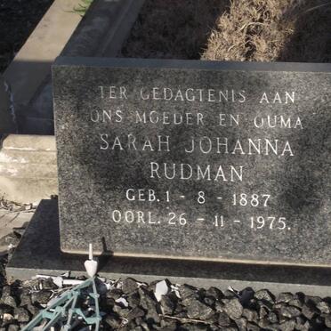 RUDMAN Sarah Johanna 1887-1975