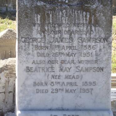 SAMPSON George James 1886-1951 &amp; Beatrice May MEAD 1895-1957