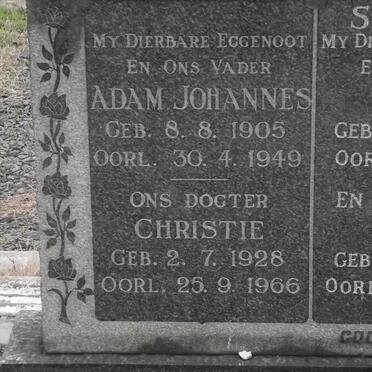 SCHOLTZ Adam Johannes 1905-1949 :: SCHOLTZ Christie 1928-1966