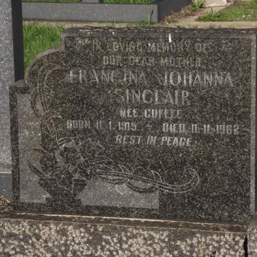 SINCLAIR Francina Johanna nee COFFEE 1915-1962