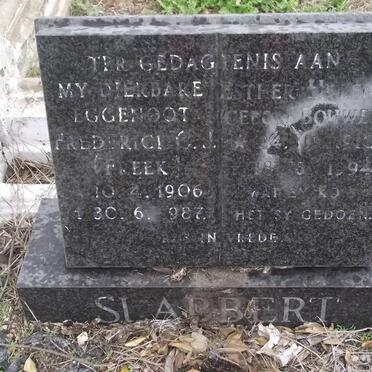 SLABBERT Frederick C.J. 1906-1987 &amp; Esther Helena BOUWER 1910-1994