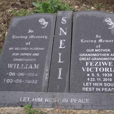 SNELI William 1934-2003 &amp; Feziwe Victoria 1939-2010
