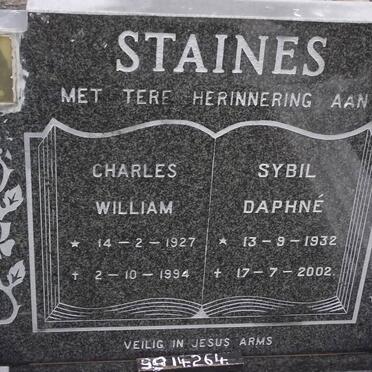 STAINES Charles William 1927-1994 &amp; Sybil Daphne 1932-2002