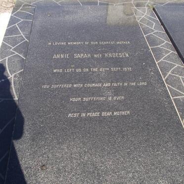 STEVENS Hendrik Josephus Steyn -1964 &amp; Annie Sarah KNOESEN -1972