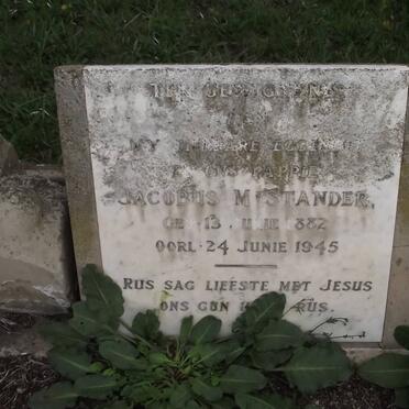 STANDER Jacobus M. 1882-1945