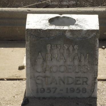 STANDER Abraham Jacobus 1957-1958