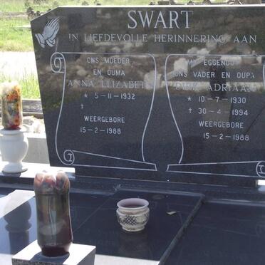 SWART Dirk Adriaan 1930-1994 &amp; Anna Elizabeth 1932- 
