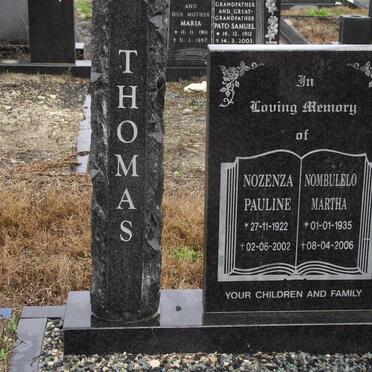 THOMAS Nozenza Pauline 1922-2002 :: THOMAS Nombulelo Martha 1935-2006