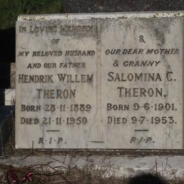 THERON Hendrik Willem 1889-1950 &amp; Salomina C. 1901-1953