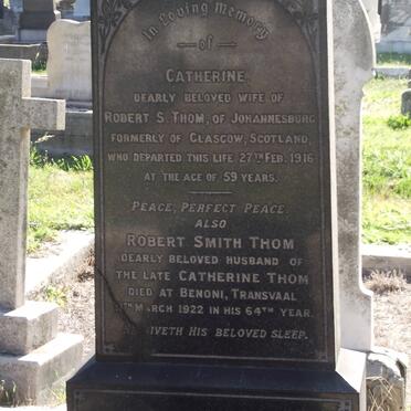 THOM Catherine -1916 &amp; Robert Smith -1922