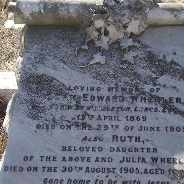 WHEELER John Edward 1869-1905 :: WHEELER Ruth -1905