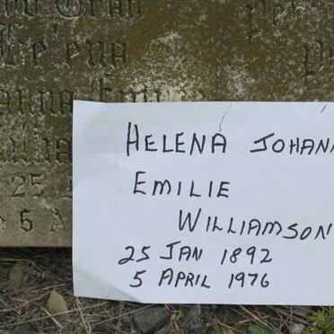 WILLIAMSON Helena Johanna Emilie 1892-1976 
