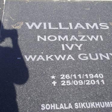 WILLIAMS Nomazwi Ivy 1940-2011