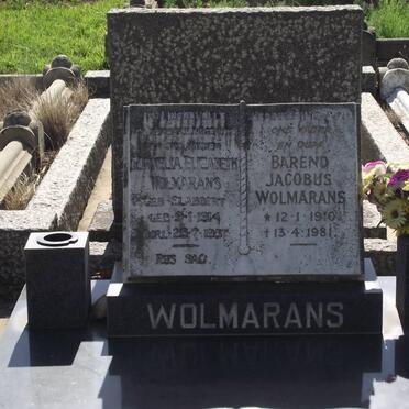 WOLMARANS Barend Jacobus 1910-1981 &amp; Cornelia Elizabeth SLABBERT 1914-1957